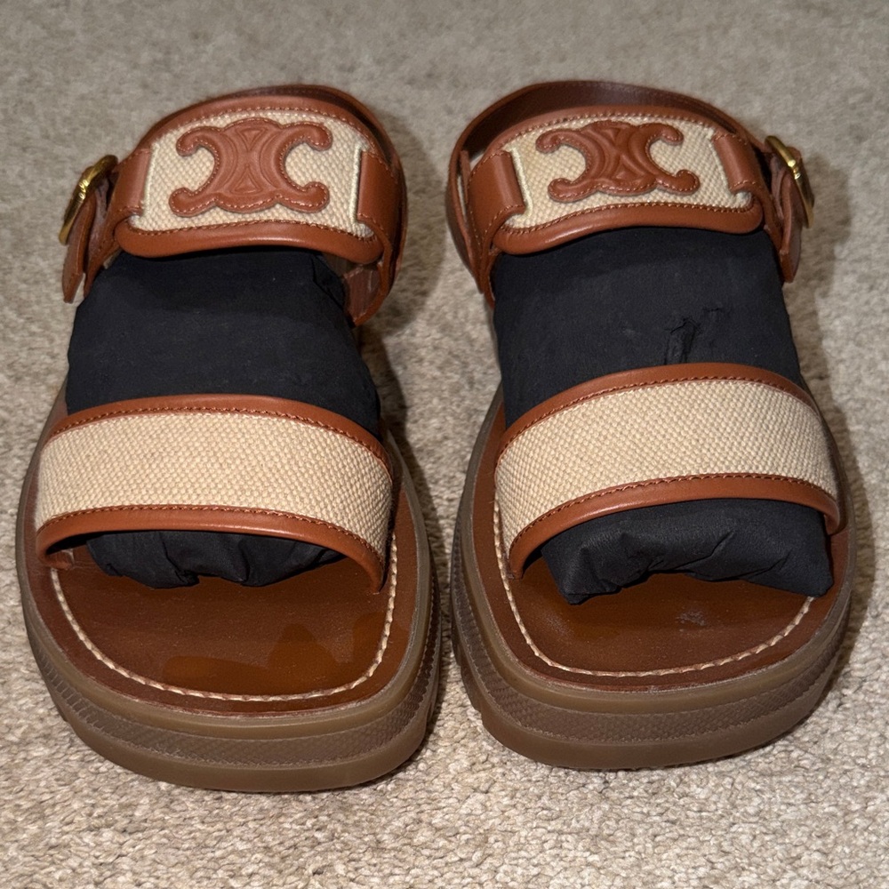 Celine Clea Triomphe Raffia •